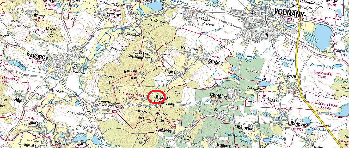 Prodej lesa 9 032 m²