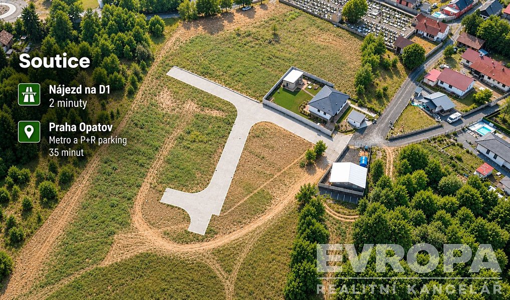 Prodej stavebního pozemku 851 m², Soutice – náhled fotky 2