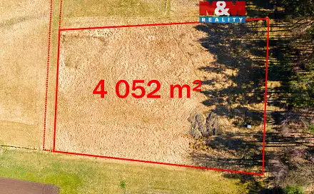 Prodej stavebního pozemku 4 052 m², Újezd u Sezemic, okres Pardubice