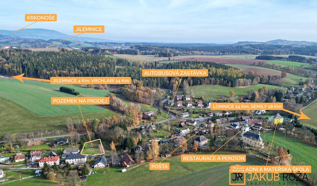 Prodej stavebního pozemku 2 223 m², Mříčná – náhled fotky 8