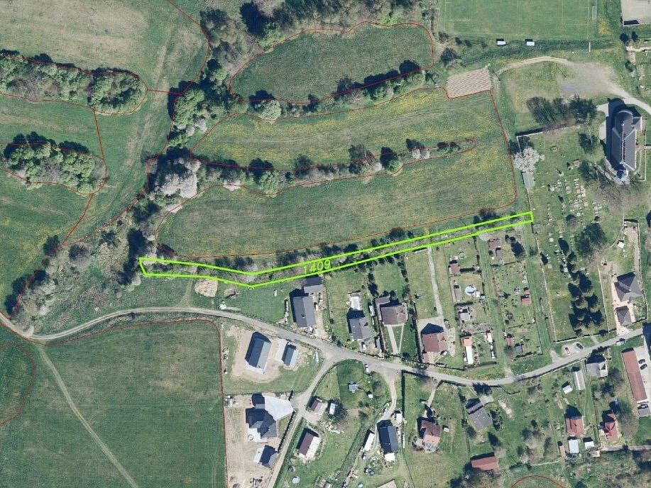 Dražba pozemku 1 643 m²