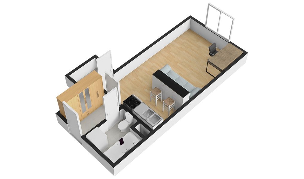 Pronájem bytu 1+kk 29 m², Praha – náhled fotky 12