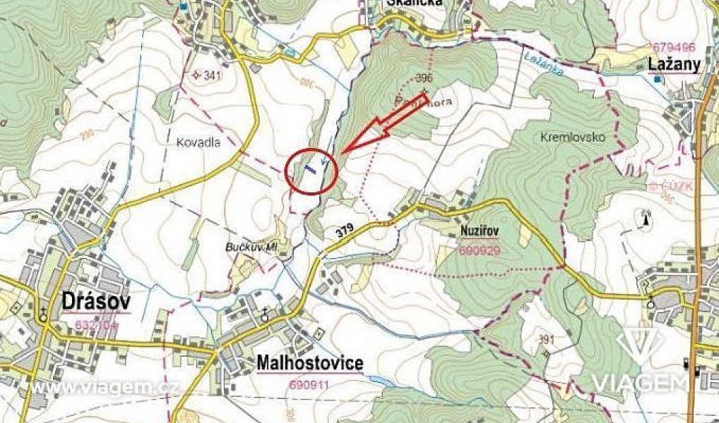 Prodej pole 1 964 m², Všechovice – náhled fotky 3