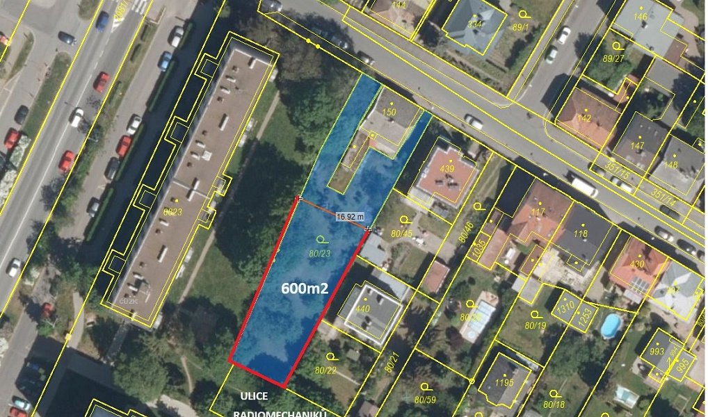 Prodej stavebního pozemku 600 m², Pardubice – náhled fotky 5