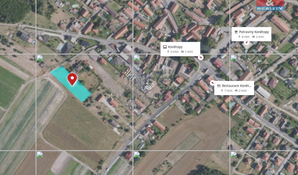Prodej stavebního pozemku 2 292 m², Konětopy – náhled fotky 7