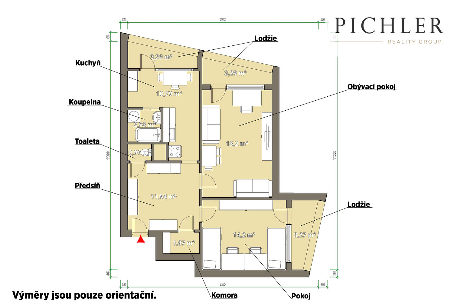 Prodej bytu 2+1 71 m² — photo 3