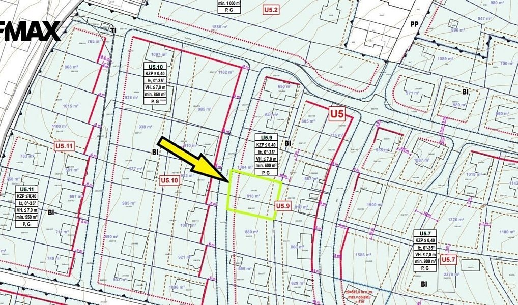 Prodej stavebního pozemku 818 m², Adamov – náhled fotky 9
