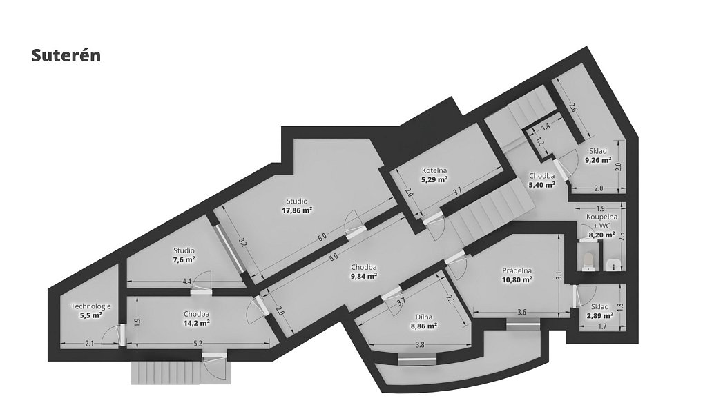 Prodej domu 560 m² s pozemkem 2 497 m², Černošice – náhled fotky 46