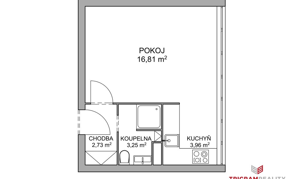 Prodej bytu 1+kk 28 m², Hradec Králové – náhled fotky 8