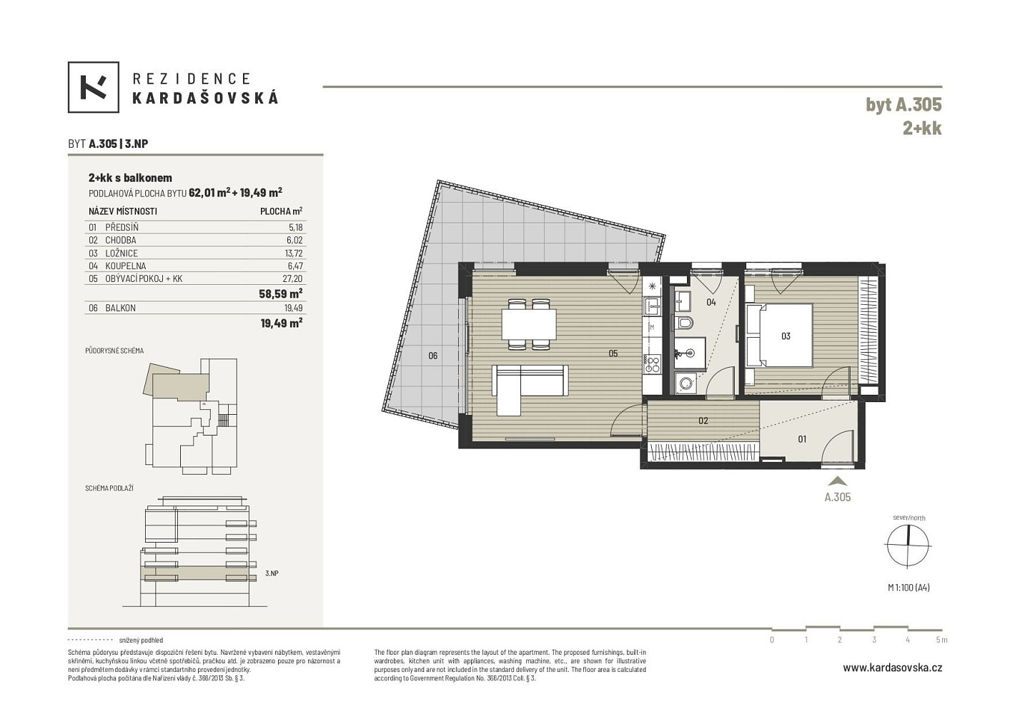 Prodej bytu 2+kk 62 m² – fotografie 2