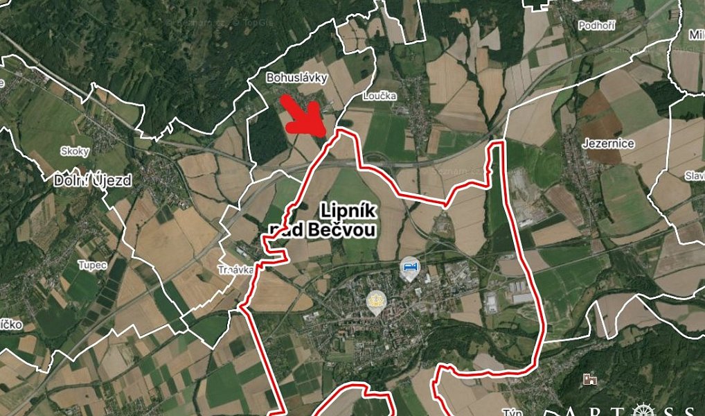 Prodej pole 5 803 m², Lipník nad Bečvou – náhled fotky 2