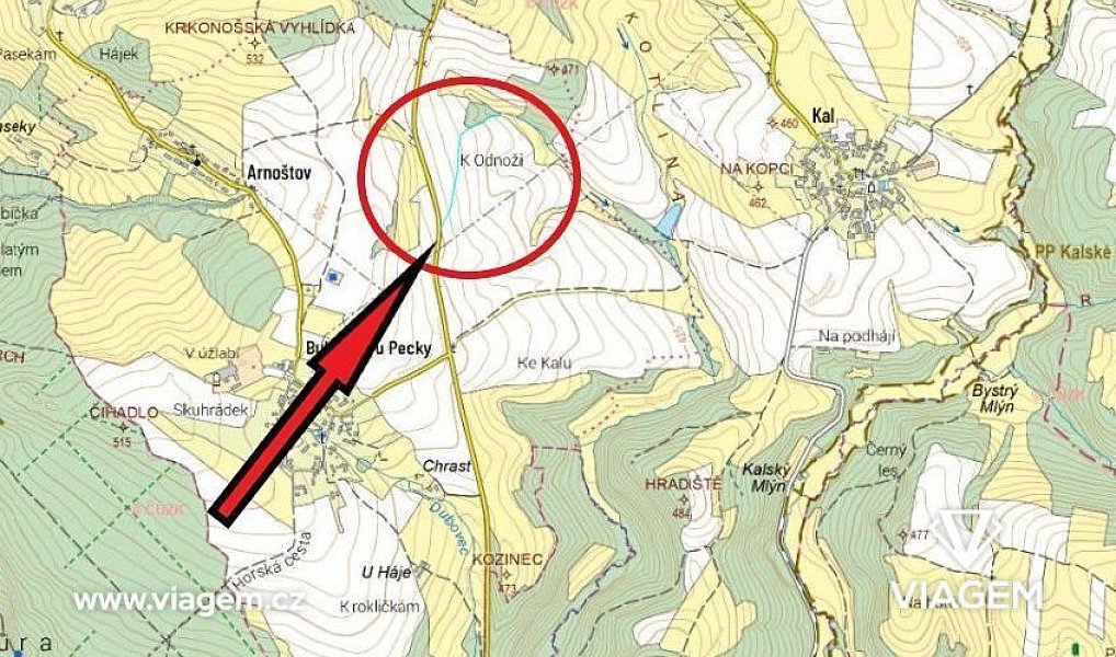 Prodej pole 669 m², Pecka – náhled fotky 4