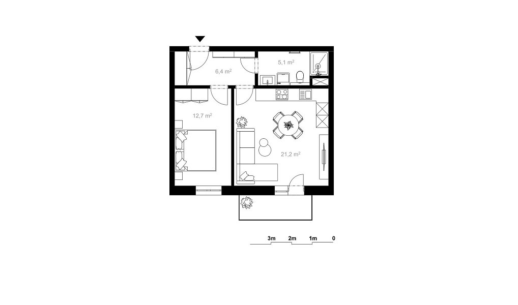 Prodej bytu 2+kk 45 m², Bystřice nad Pernštejnem – náhled fotky 3