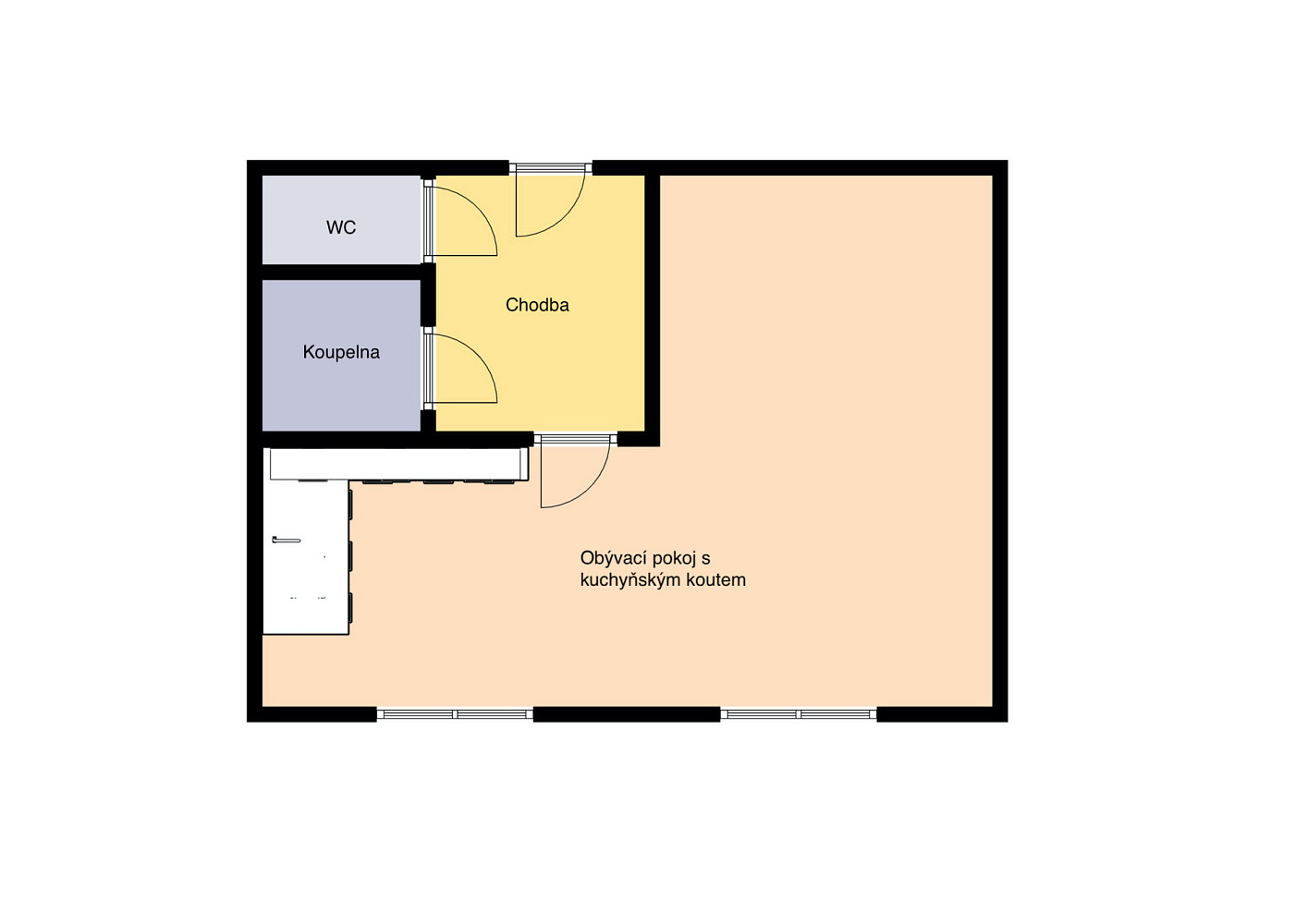 Prodej bytu 1+kk 40 m² – fotografie 3