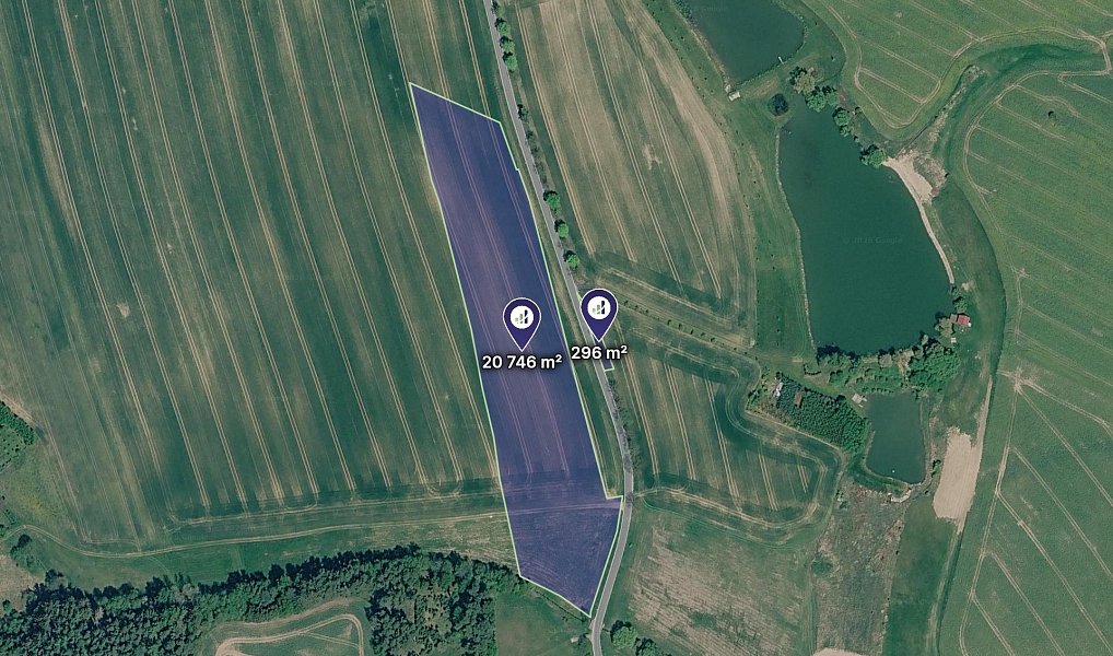 Prodej pole 21 042 m², Rozseč – fotka 1 z 3