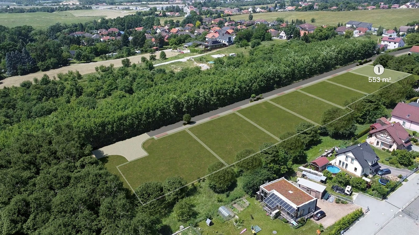 Prodej stavebního pozemku 553 m²