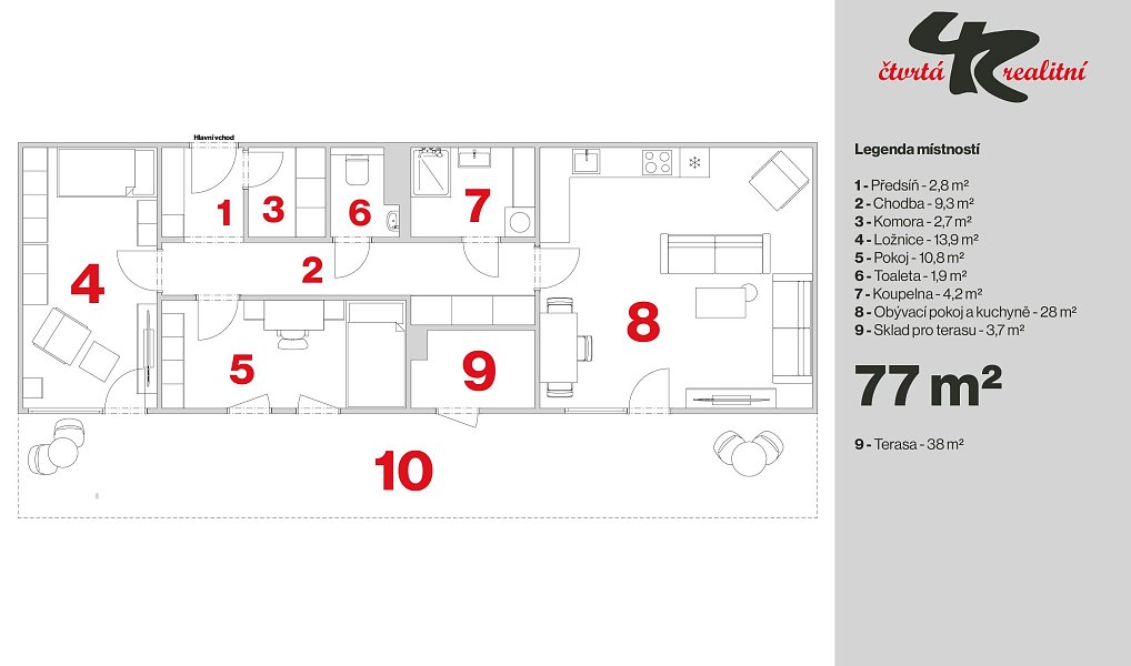 Prodej bytu 3+kk 77 m², Odolena Voda – náhled fotky 18