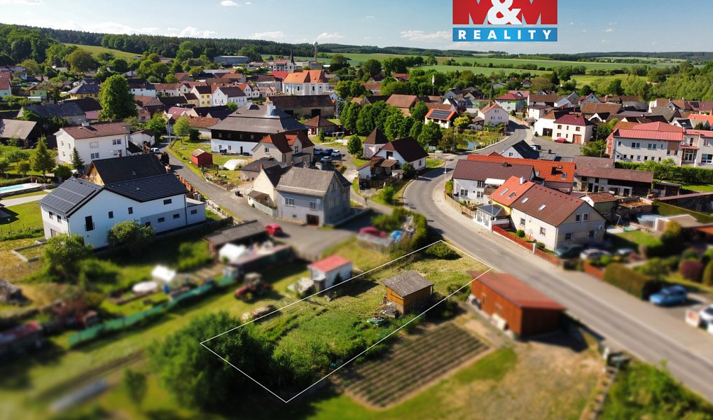 Prodej stavebního pozemku 392 m², Milavče – fotka 1 z 7