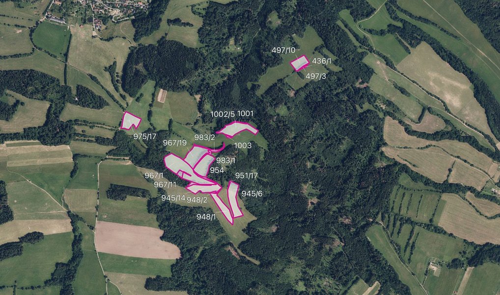 Prodej louky 100 708 m², Postřelmůvek – fotka 1 z 3
