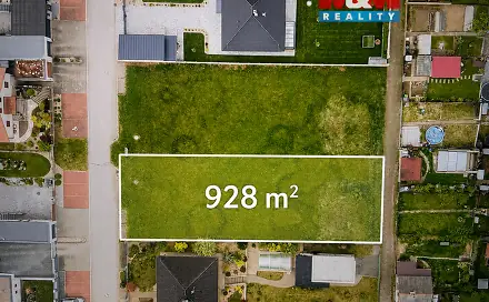Prodej stavebního pozemku 928 m², Západní, Chvaletice, okres Pardubice
