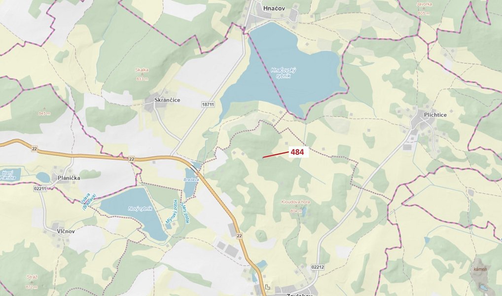 Dražba lesa, 90 m², Klatovy, Hnačov