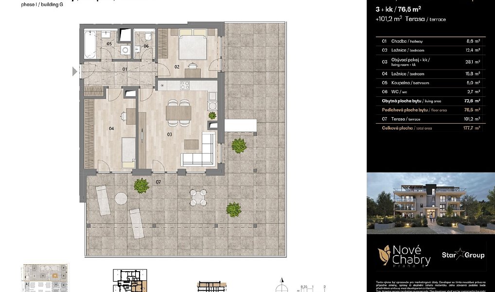 Prodej bytu 3+kk 76 m², Praha – náhled fotky 2