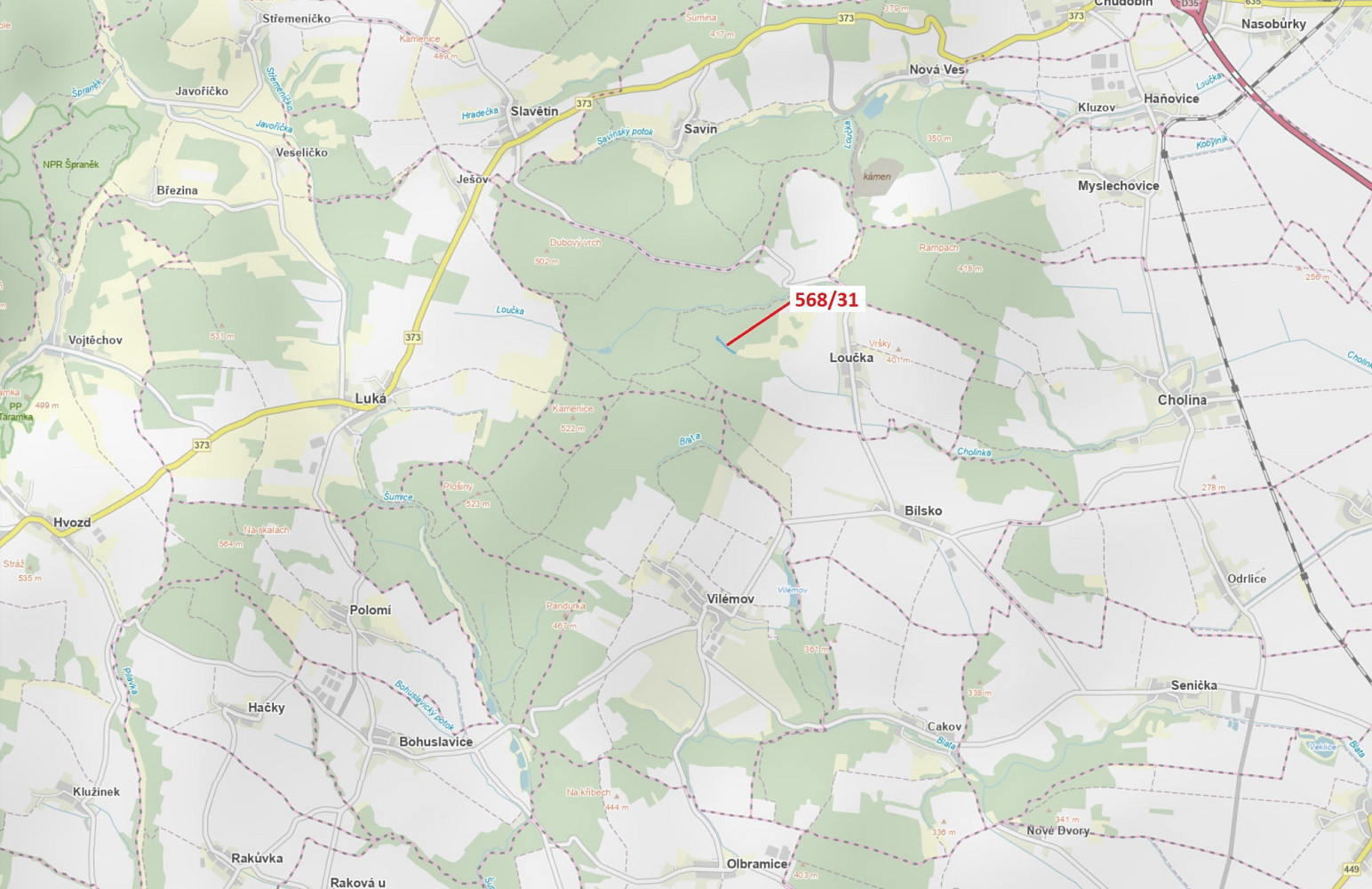 Dražba lesa 3 557 m²