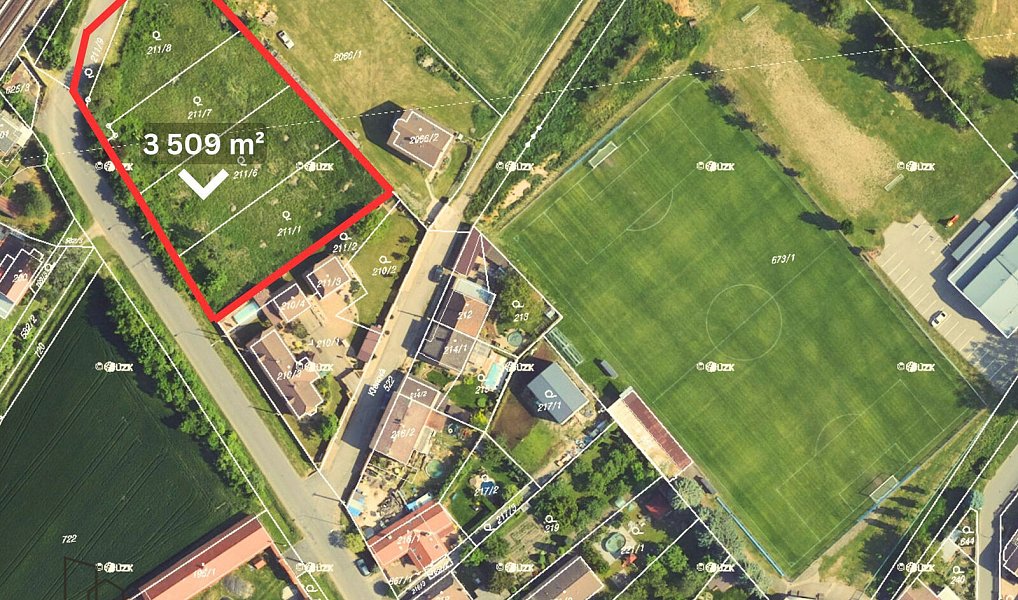 Prodej stavebního pozemku 3 509 m², Kutná Hora – fotka 1 z 4
