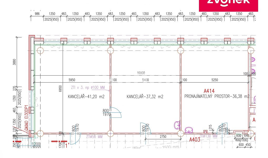 Pronájem kanceláře 36 m², Zlín – náhled fotky 3