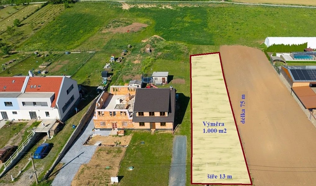 Prodej stavebního pozemku 1 000 m², Pozořice – náhled fotky 2