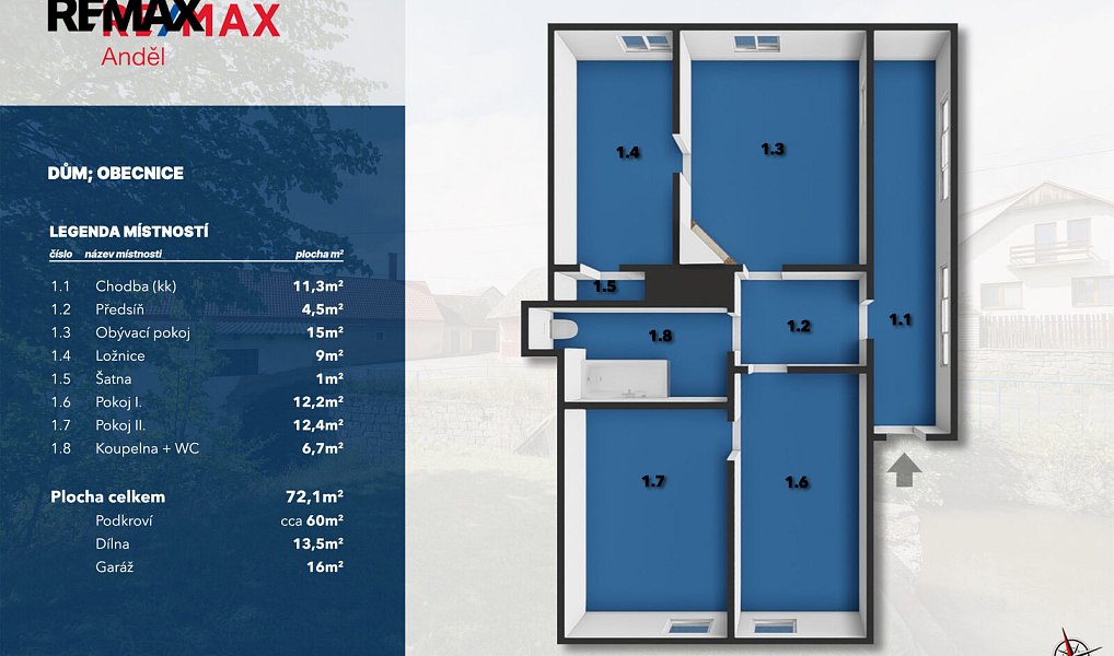 Prodej domu 75 m² s pozemkem 260 m², Obecnice – náhled fotky 6