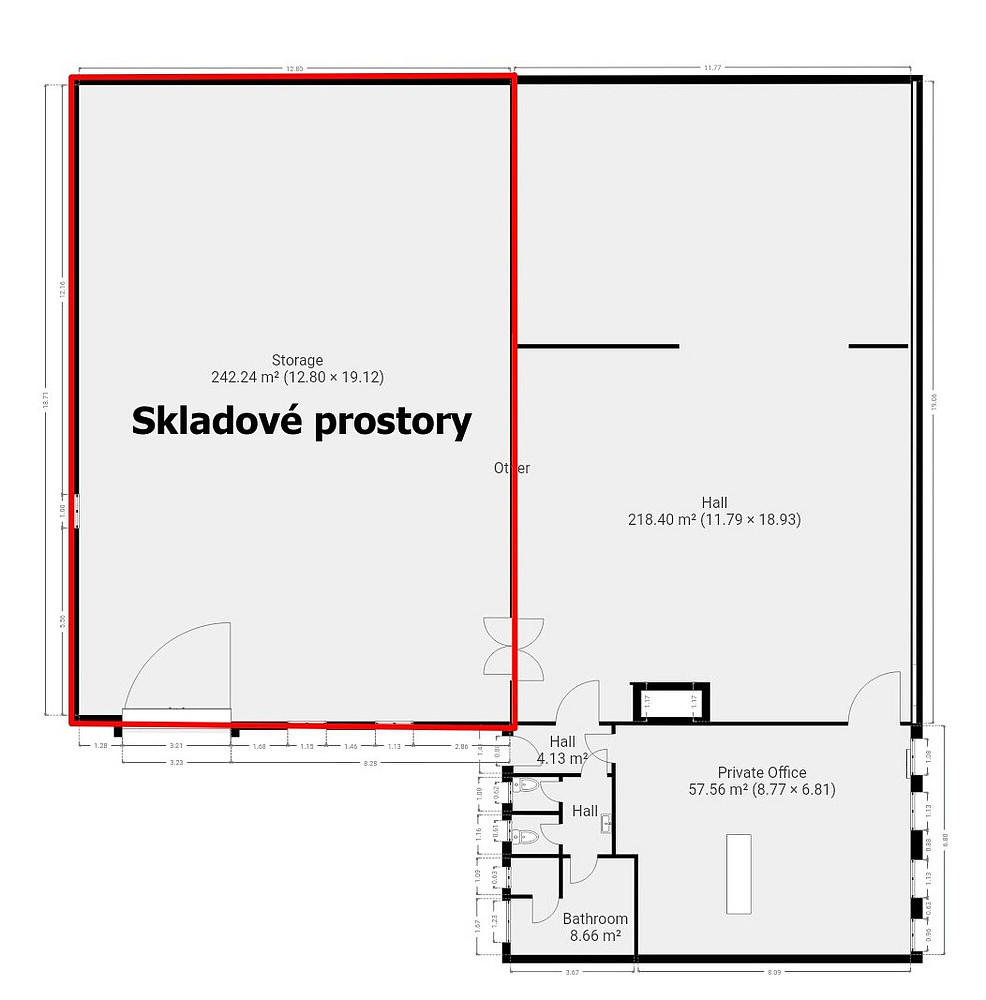 Pronájem skladovacích prostor 242 m² – fotografie 5
