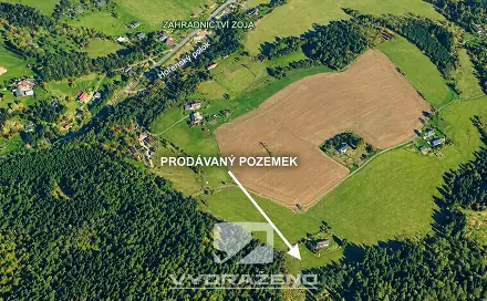 Prodej pole 3 520 m², Slaná, okres Semily