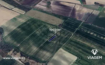 Prodej pole 328 m², Všetaty, okres Mělník