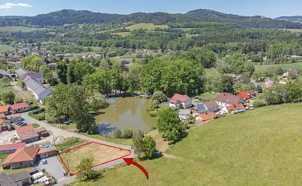Prodej stavebního pozemku 716 m², Dlouhá Ves, okres Klatovy