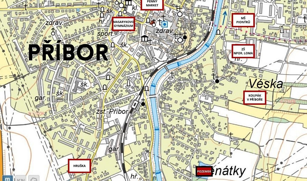 Prodej stavebního pozemku 1 943 m², Příbor – náhled fotky 2