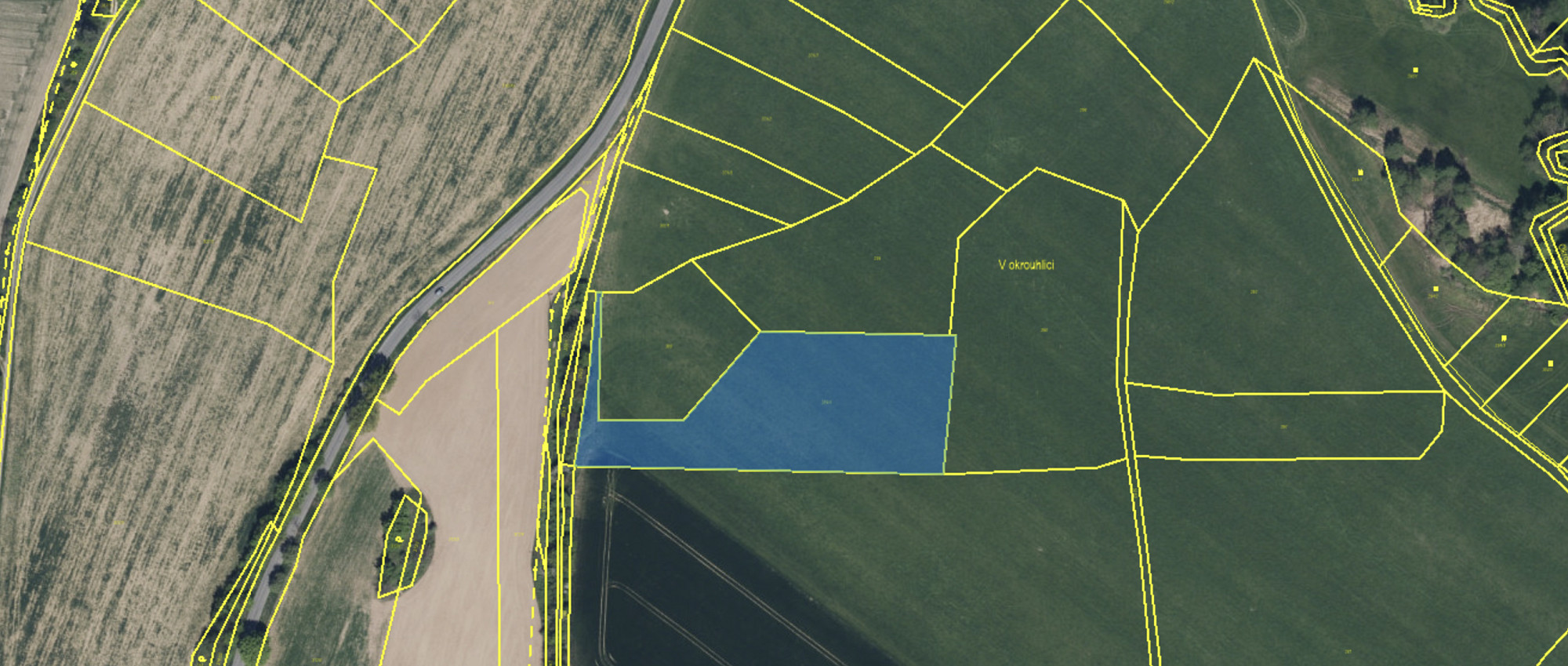 Prodej pole 3486 m² – pohled 3