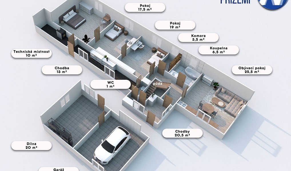 Prodej domu 172 m² s pozemkem 1 212 m², Slabčice – náhled fotky 18