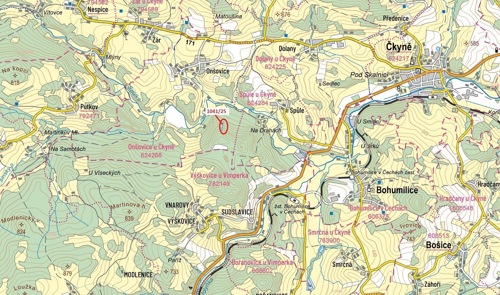Dražba lesa 2 082 m²