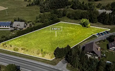 Prodej stavebního pozemku 3 767 m², Horní Branná - Valteřice, okres Semily