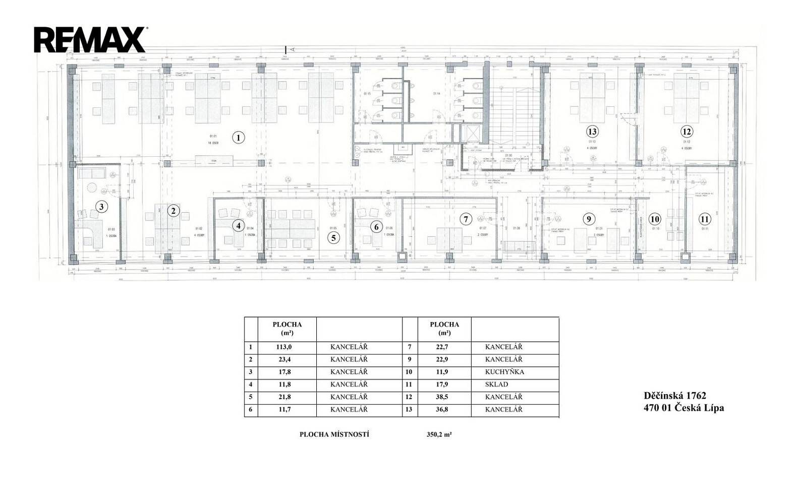 Pronájem kanceláře 350 m² – fotografie 4