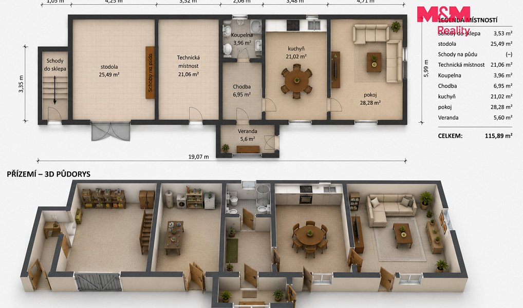 Prodej chaty/chalupy 105 m² s pozemkem 1 812 m², Třebešice – náhled fotky 9