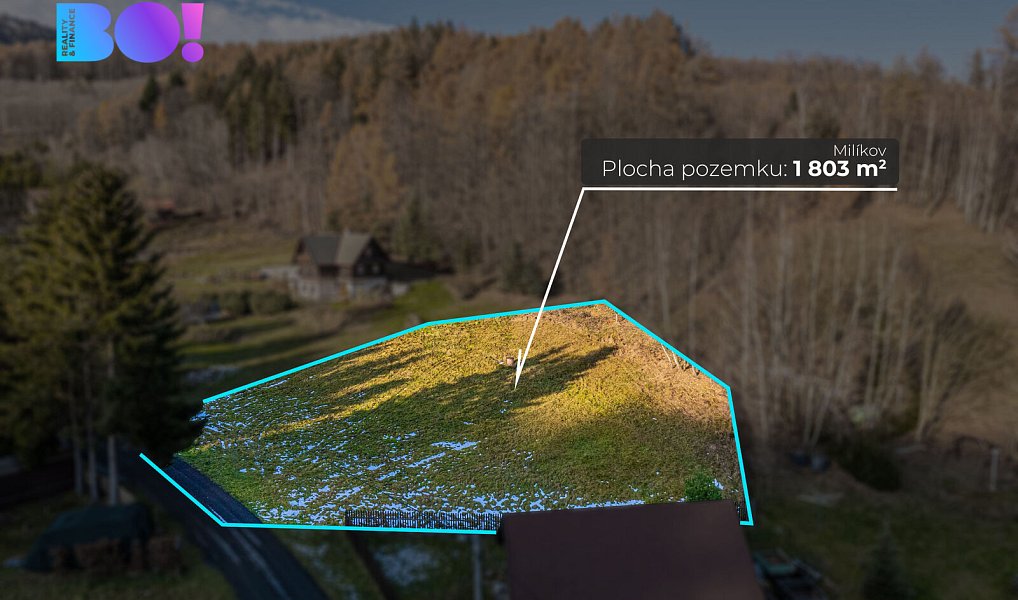 Prodej stavebního pozemku 1 803 m², Milíkov – náhled fotky 3