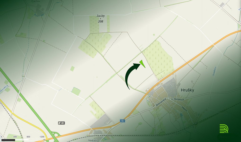 Prodej pole 12 413 m², Hrušky – náhled fotky 4
