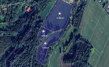 Prodej pole 18 583 m², Čistá u Horek, okres Semily
