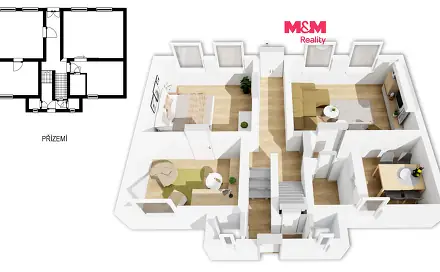 Prodej domu 170 m² s pozemkem 141 m², Svornosti, Úpice, okres Trutnov