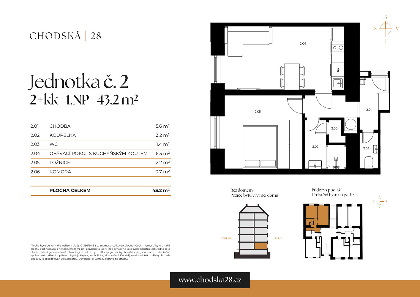 Prodej bytu 2+kk 43 m² — photo 3