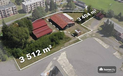 Prodej komerčního pozemku 6 916 m², Nádražní, Borohrádek, okres Rychnov nad Kněžnou