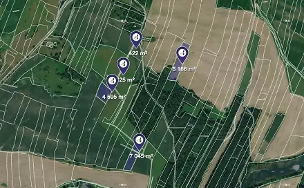 Prodej pole 22 597 m², Dobev, okres Písek