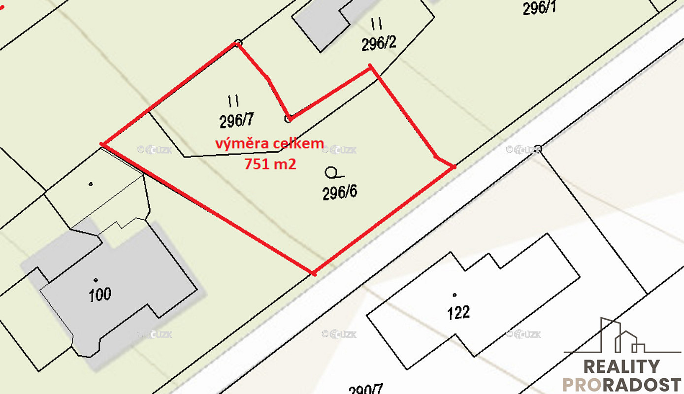 Prodej stavebního pozemku 751 m² – fotografie 3